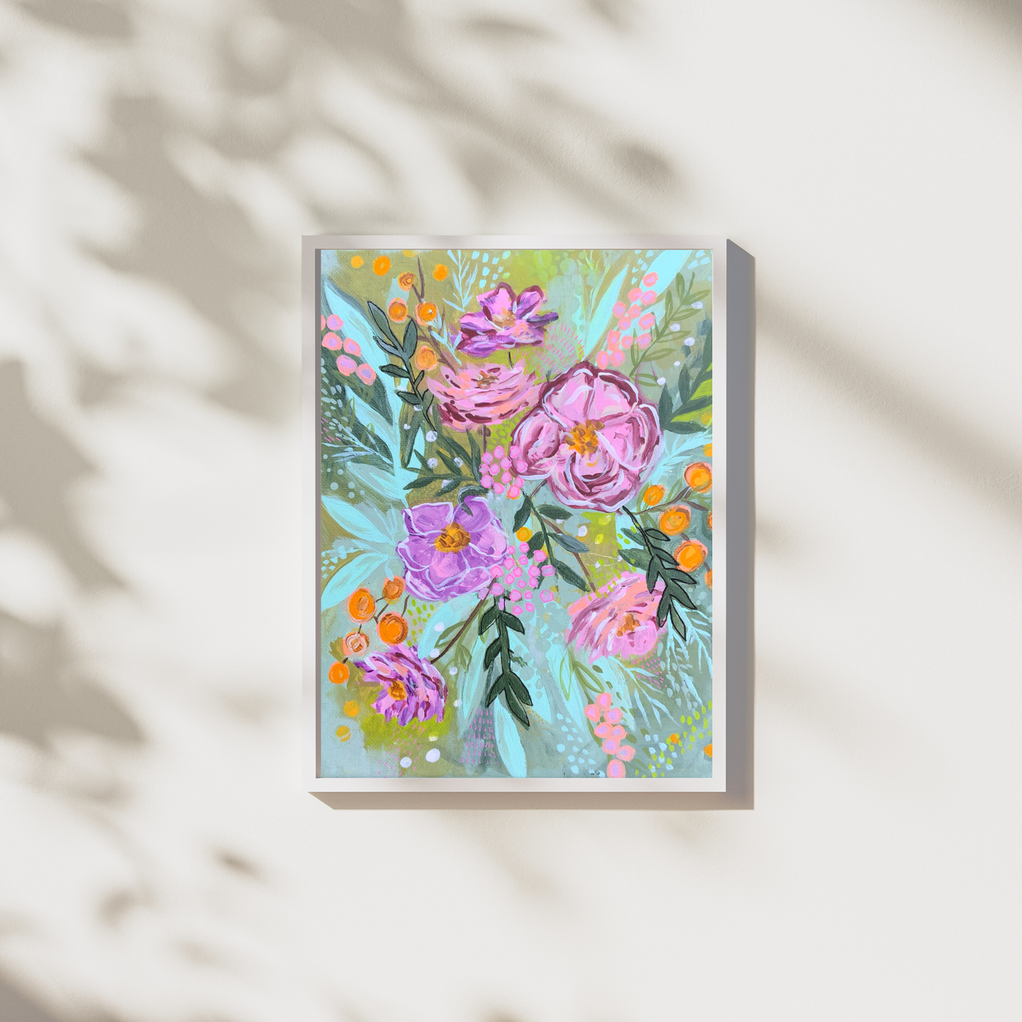 "Gentleness" Green Floral Art Print