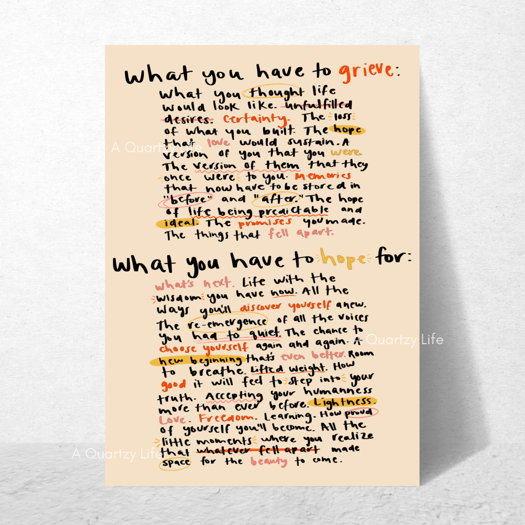 What You Have to Grieve & Hope For Card