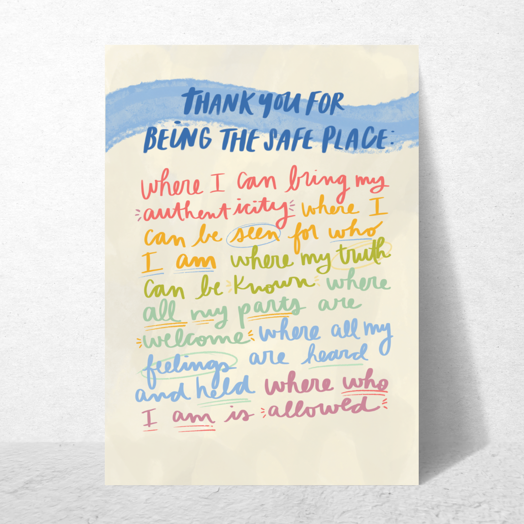 You're My Safe Place Card