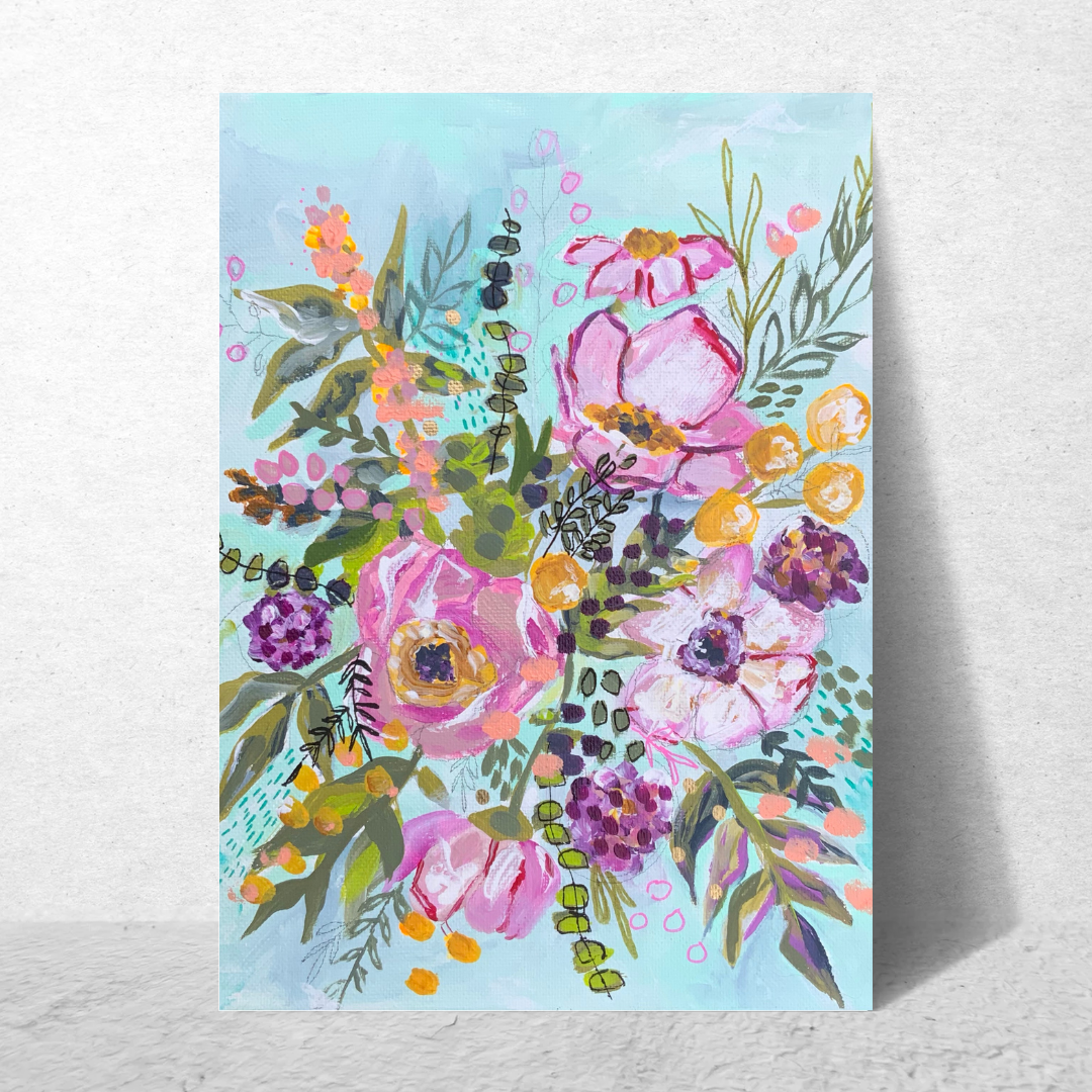 "Peace" Soft Sky Blue Card