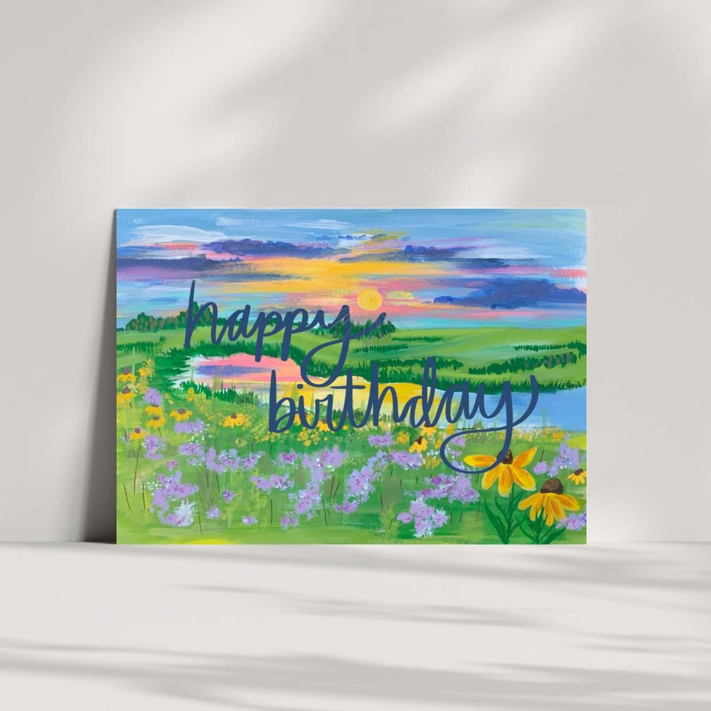Happy Birthday Nature Sunset Card