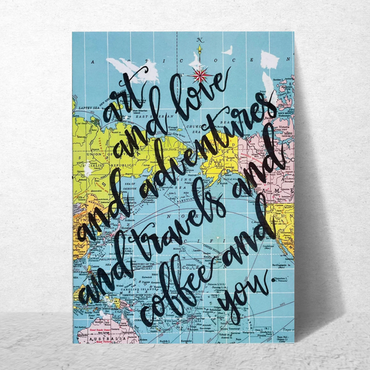 Art & Love & Adventures & Coffee Card