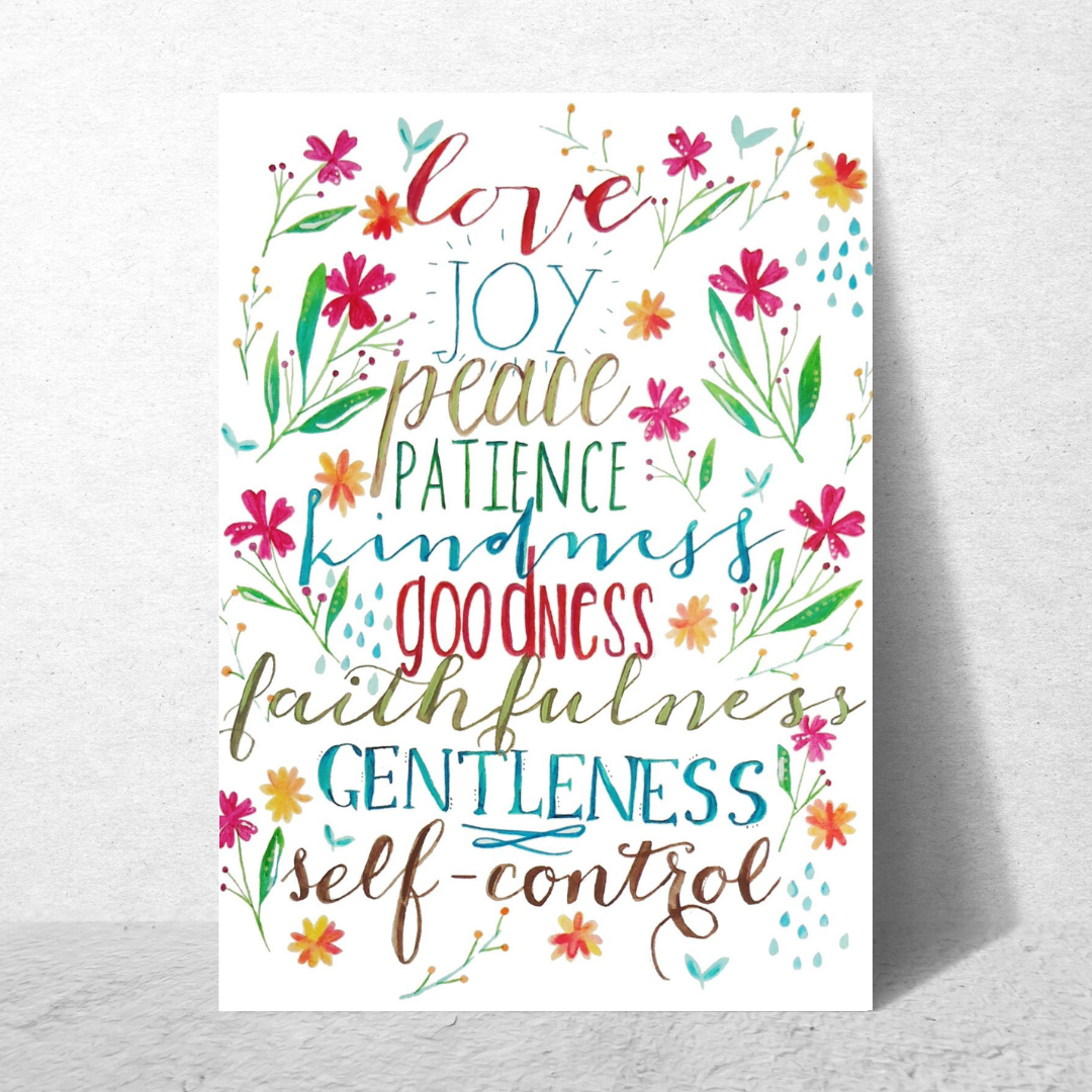 Fruit of the Spirit Floral Blooms Card