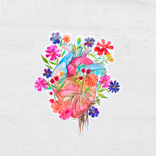 Blooming Heart Sticker