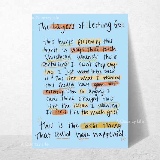 The Layers of Letting Go Card