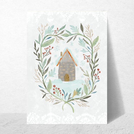White Cozy Winter Card