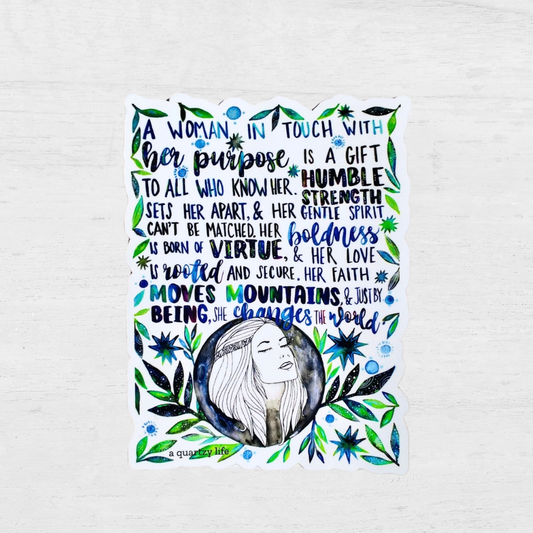 Woman of Purpose Sticker
